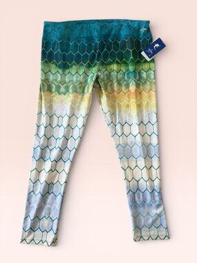 GUY HARVEY Multicolor Scales Leggings Size XXL NEW NWT